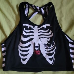 Emily the strange workout crop top.